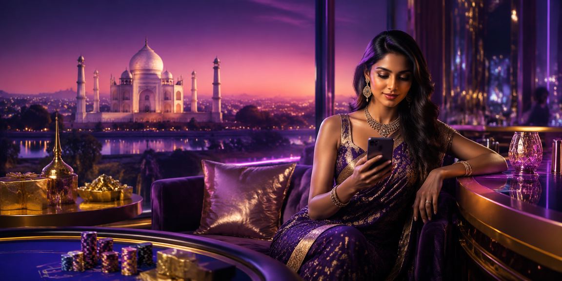 Lively Indian casino atmosphere with traditional Taj Mahal backdrop