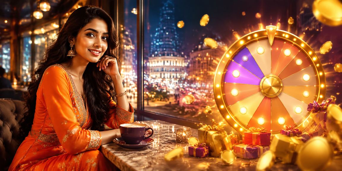 Bangalore MG Road illuminated at night with roulette concept