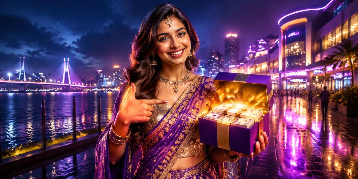 Neon lit Casino app interface in Mumbai nightlife